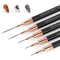 Artdone metallic nail art liner brushes set 5 pieces front view