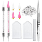 Light Rain rhinestone picker tool 2pcs dual-head pen set front view
