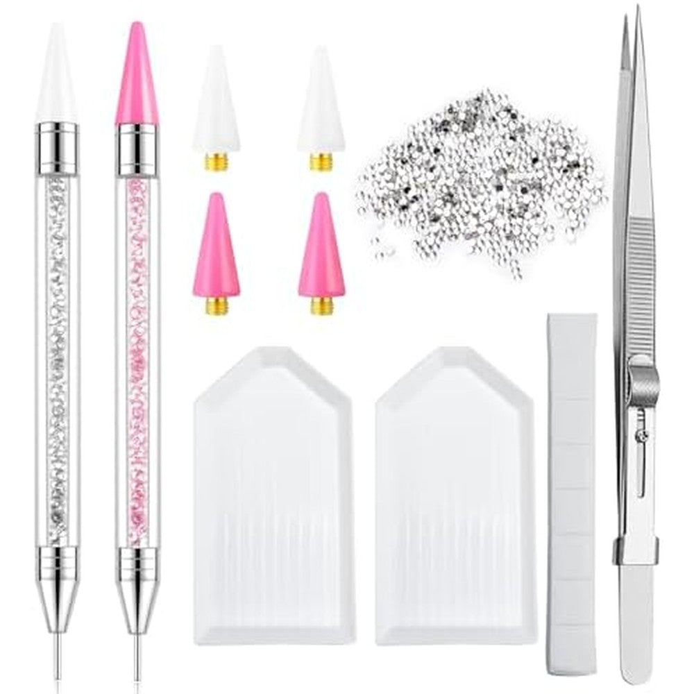 Light Rain rhinestone picker tool 2pcs dual-head pen set front view