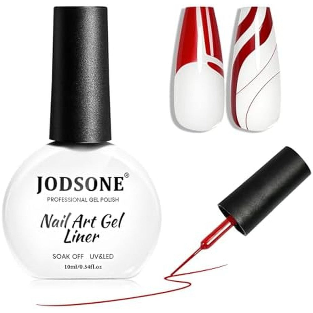 Jodsone Red Swirl Nail Art Liner Gel Polish bottle front view