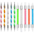 HomTop 5 piece dual tipped silicone nail art pens and dotting tools set front view