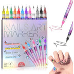 Kinbom 12 colors nail art pens set front view