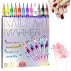 Medech 12 Colors Nail Art Pens Set front view