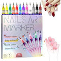 Salafire 12 Color Nail Art Pens Set front view showing marker tips
