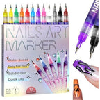 Kholad 12 colors nail art pens set front view professional markers