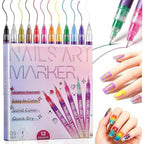 Goolan 12 Colors Nail Art Pens Set front packaging view