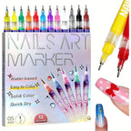 Muzamox nail art pens set 12 colors front view