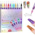 Generic 12 colors nail art pens marker set