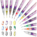 Nogcaw 12 color nail art pens set front view