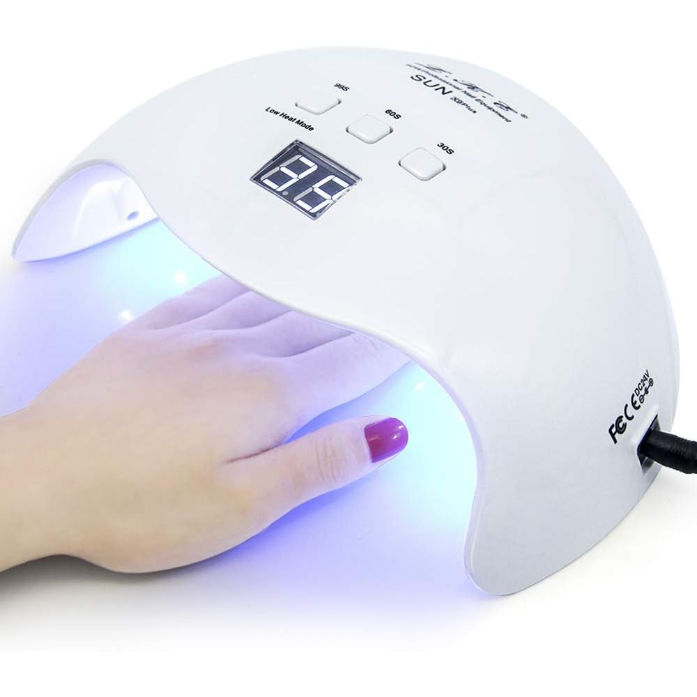 LKE 40W Gel UV LED Nail Polish Lamp front view white finish
