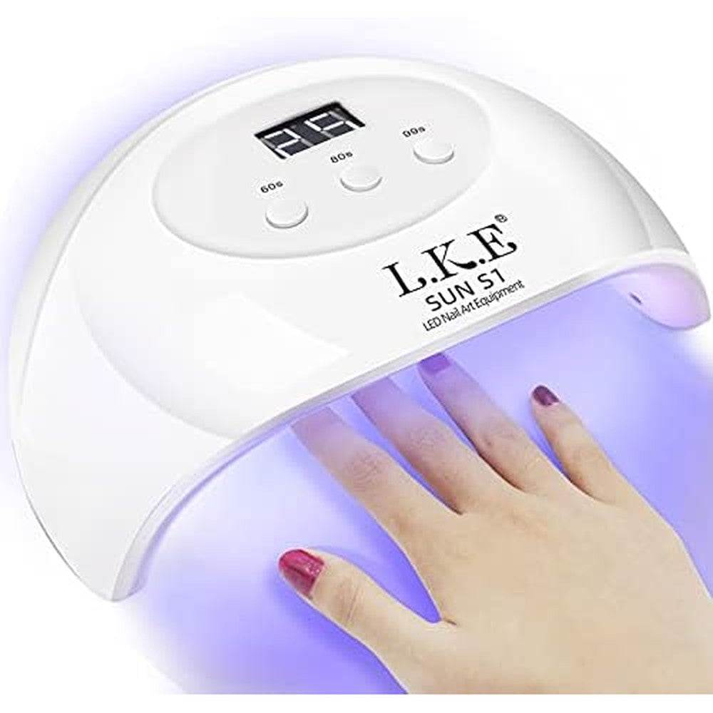 LKE 72W UV LED nail lamp front view white design