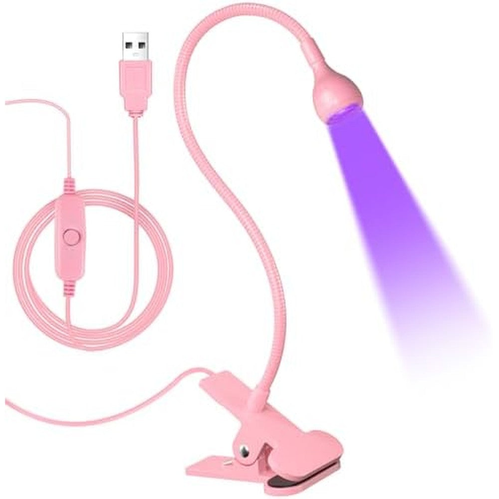 Aoraem 3W LED nail lamp in pink with flexible gooseneck