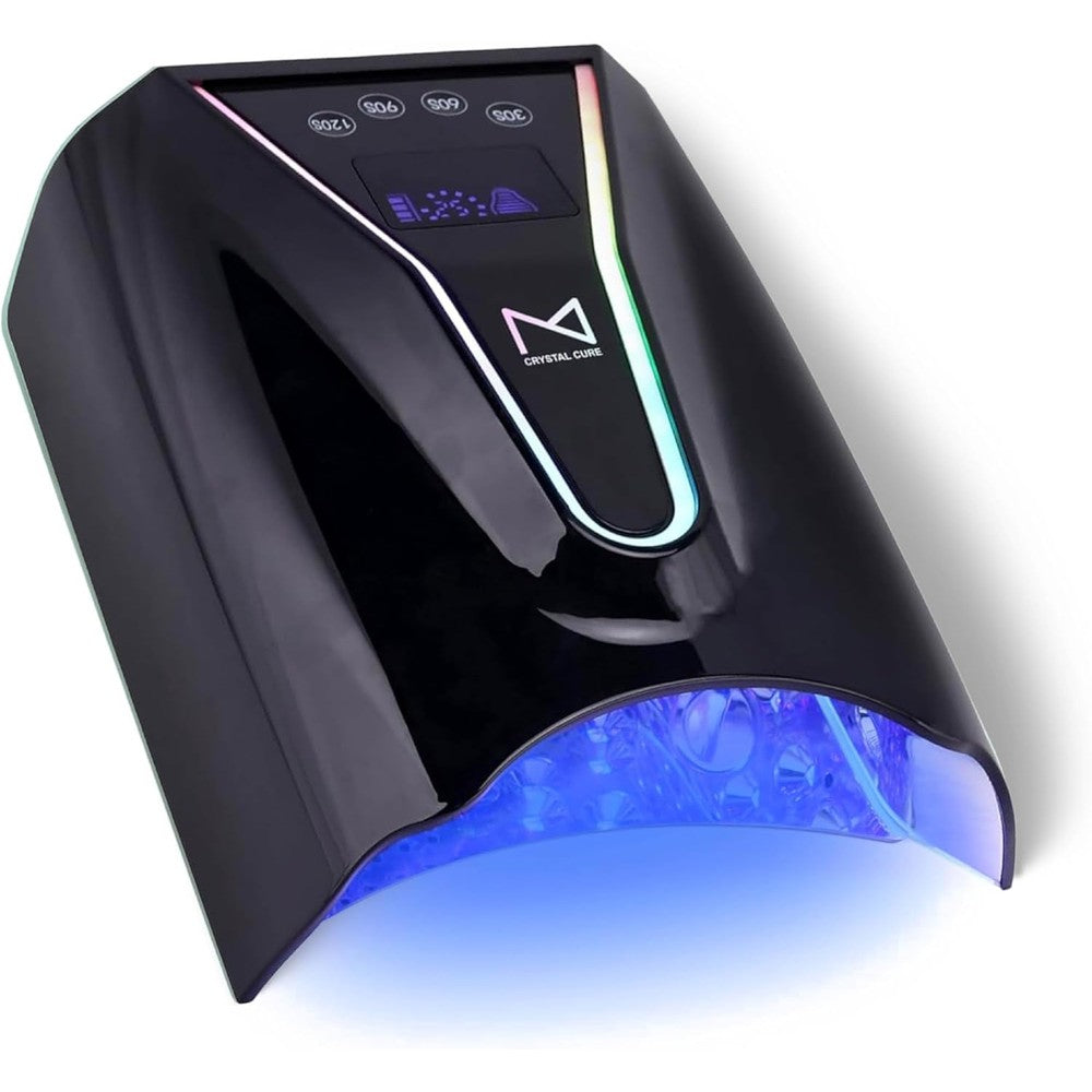 M Crystal Cure 128W UV LED Nail Lamp black front view