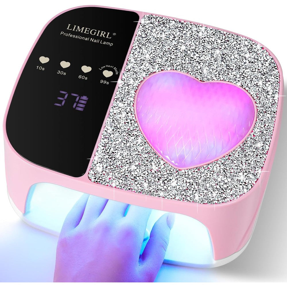 Limegirl UV LED Nail Lamp Kit pink front view