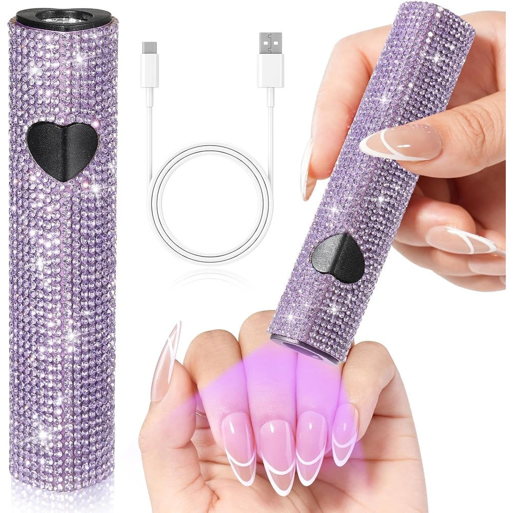 Diesisa handheld purple mini UV LED nail lamp front view
