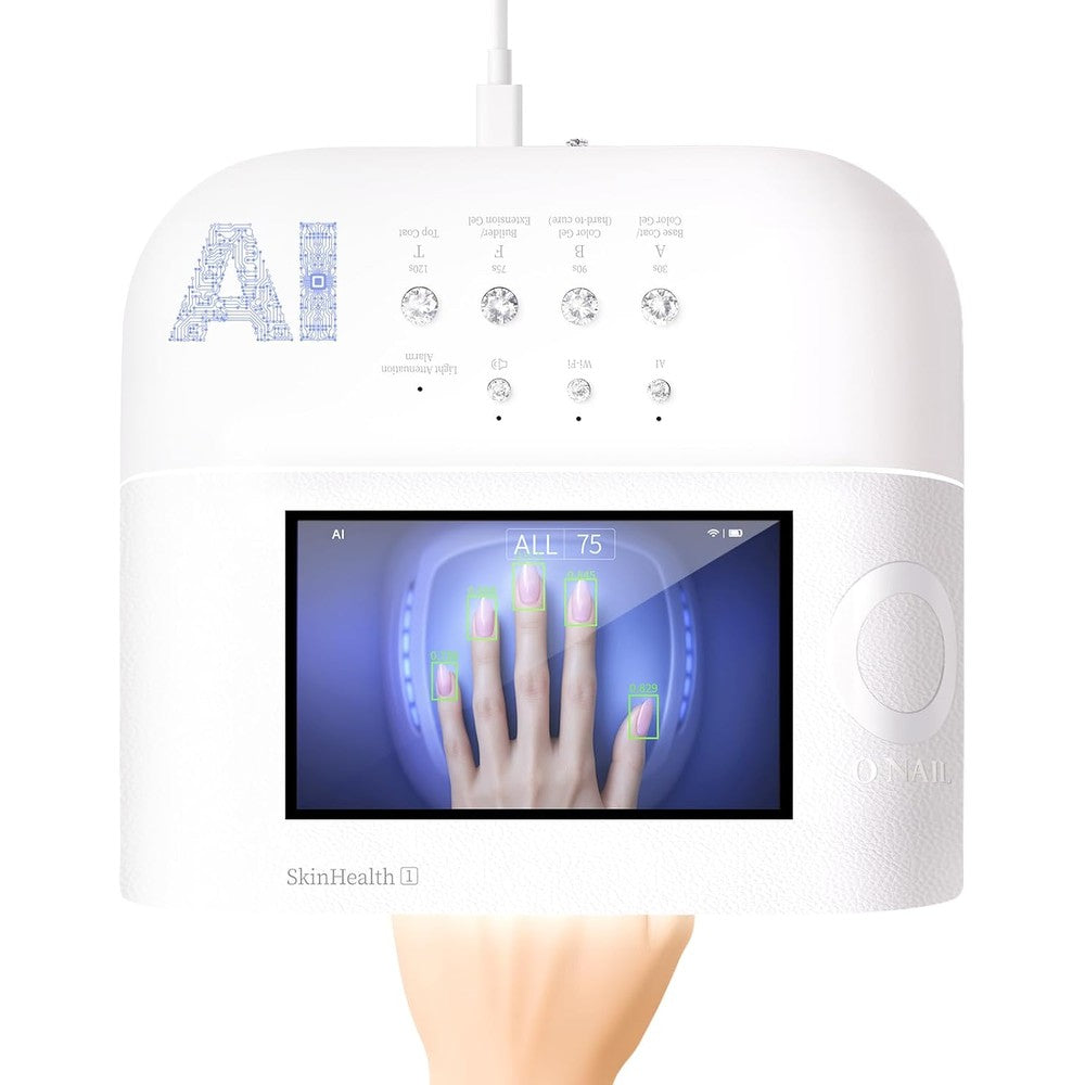 O Nail AI Health Nail Lamp front view with LED display