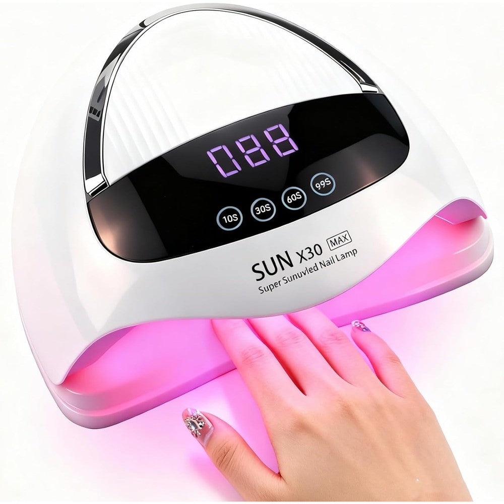 GGUP 500W UV LED Nail Lamp front view with LCD screen