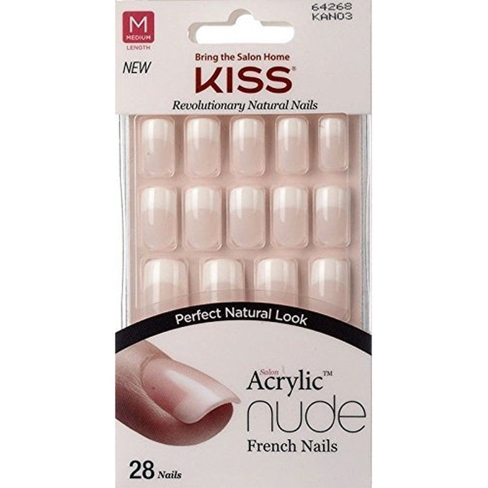 Broadway Kiss Salon Acrylic Nude Nails Cashmere front packaging view