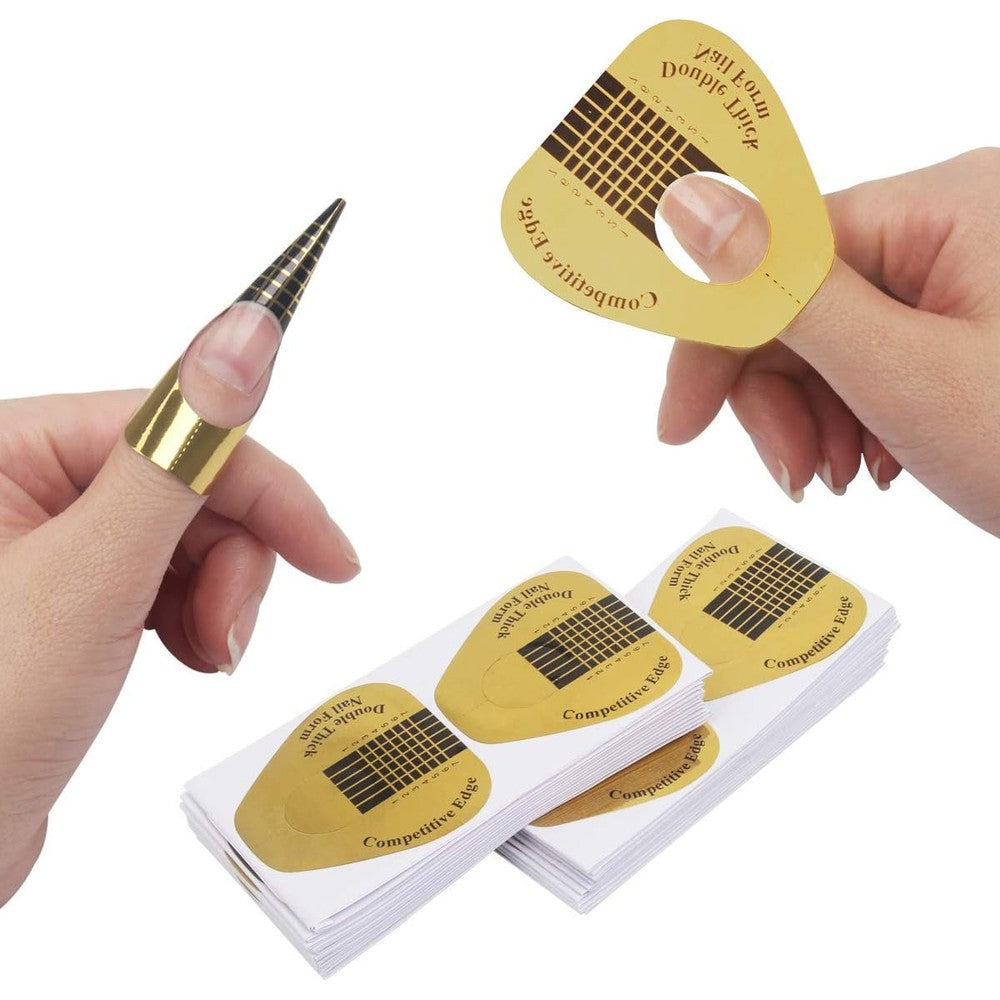 Ahier 200 PCS nail forms for builder gel front view