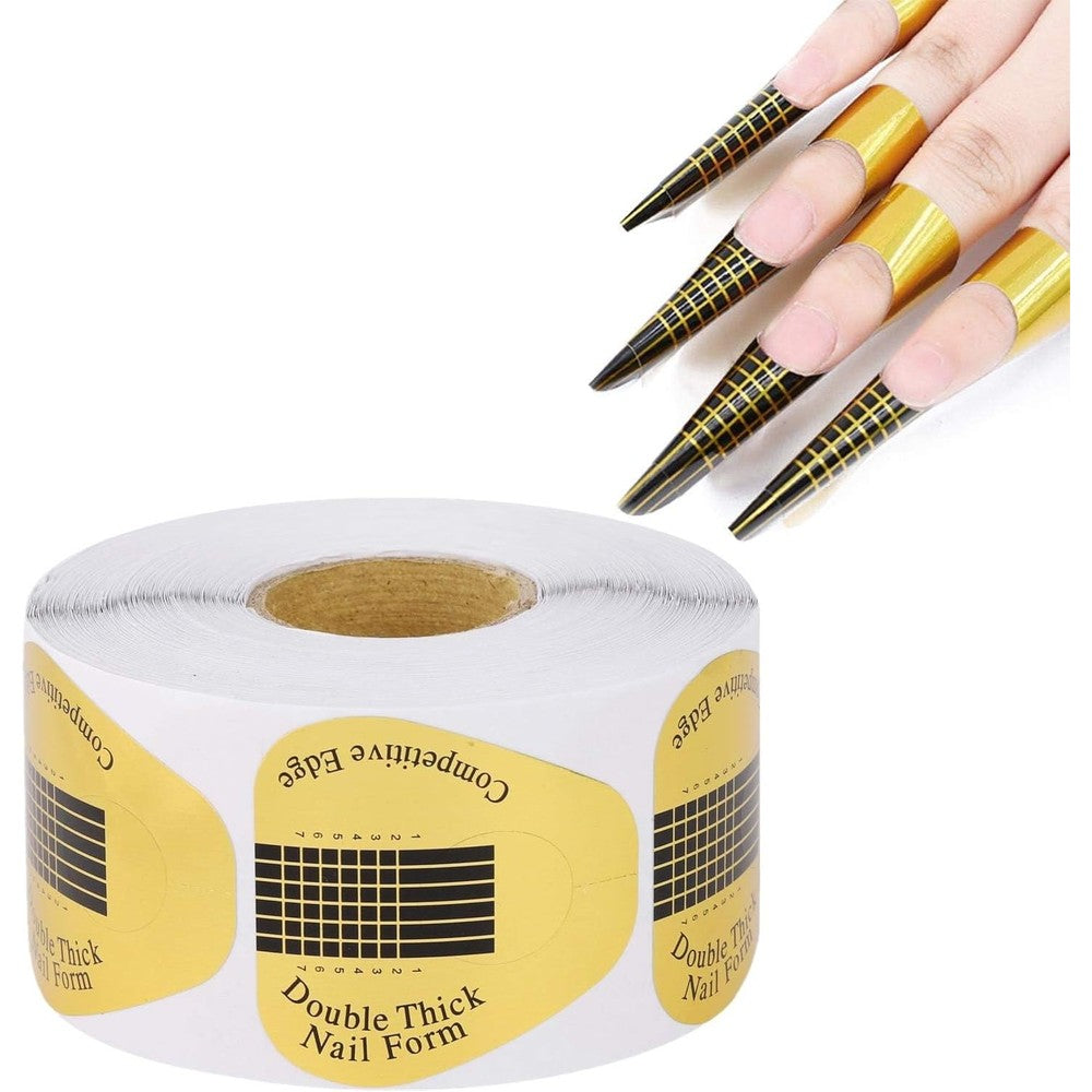 BTYMS 300 golden horseshoe nail sculpting forms front packaging view