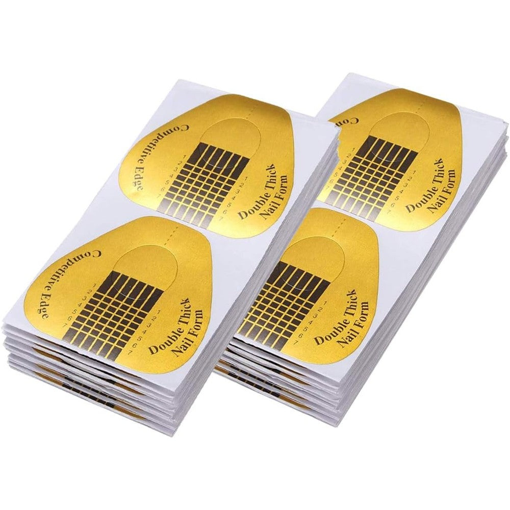 Treamlyn 200 pieces long nail forms front view packaging