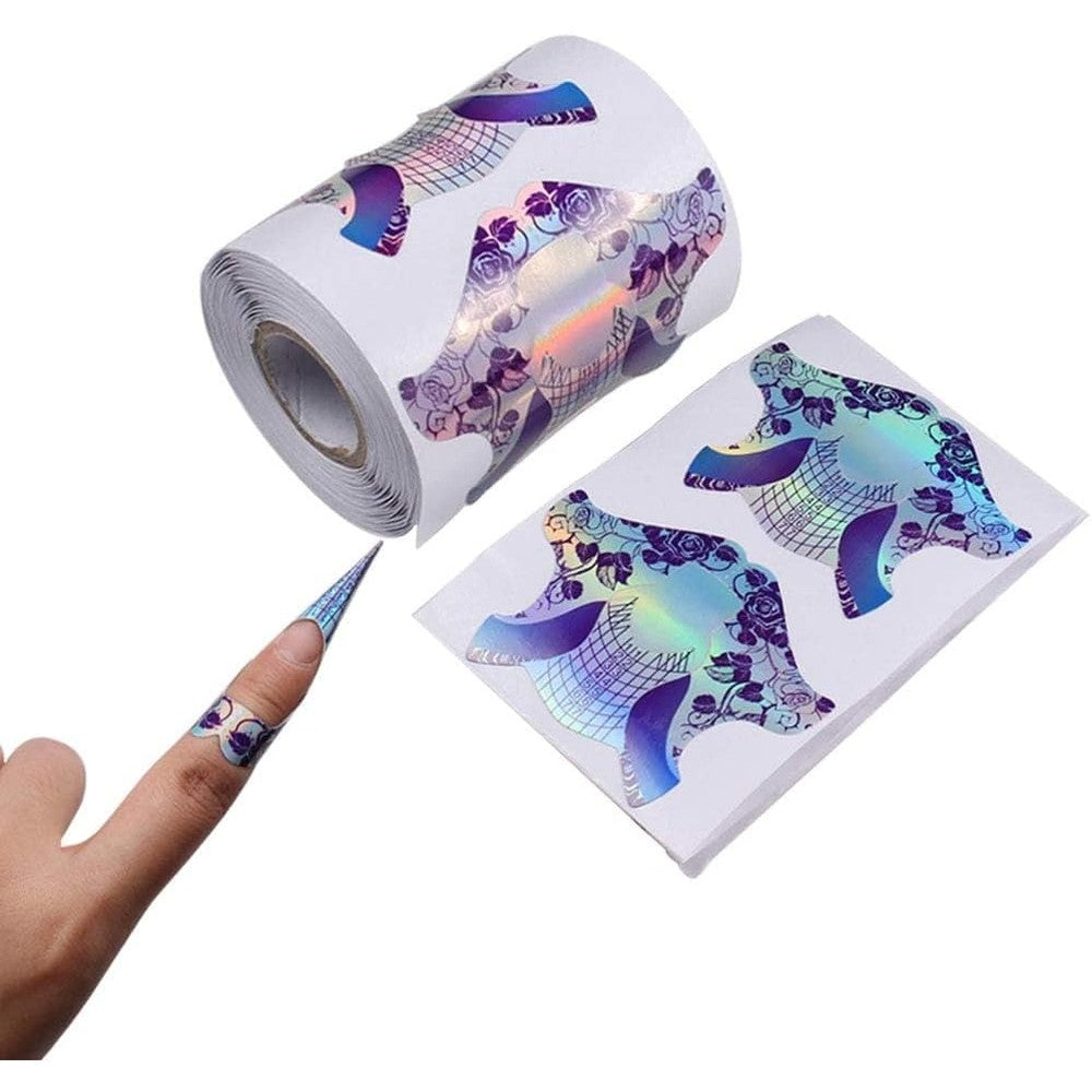 FingerAngel laser silver nail forms front packaging view