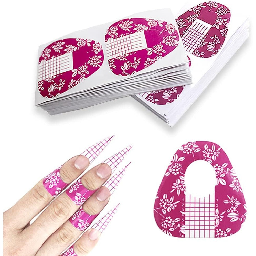Treamlyn 200 Pieces Purple Acrylic Nail Forms front view