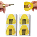 Cocojam gold nail extension forms front view showing roll packaging