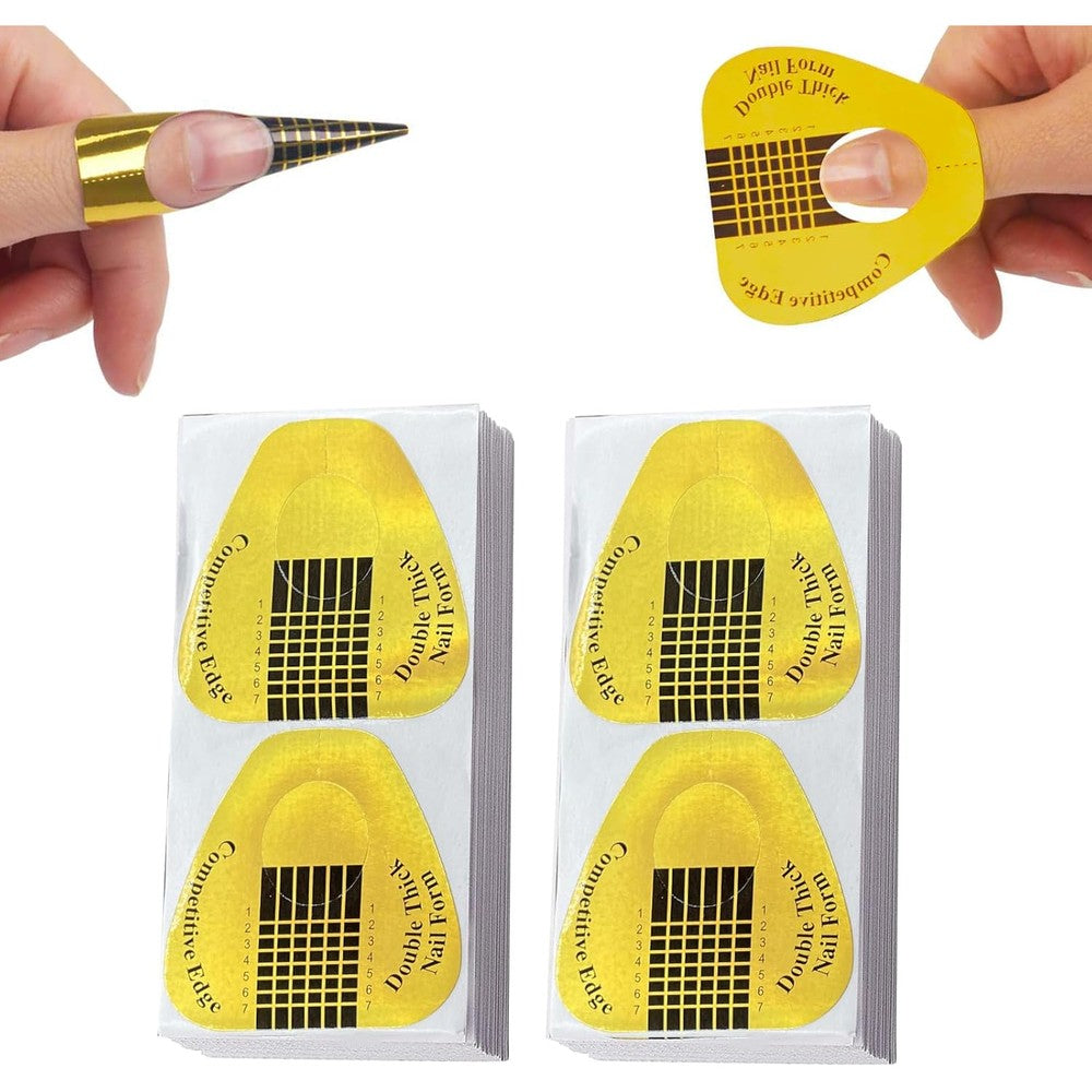 Subay Cocojam gold nail extension forms front view
