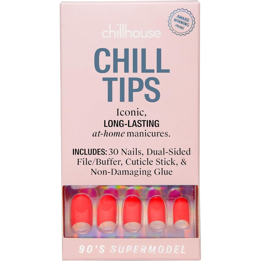 Chillhouse 90s Supermodel press on nails kit front packaging