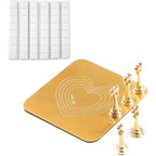 Lootaan nail holder painting stand front view with gold finish