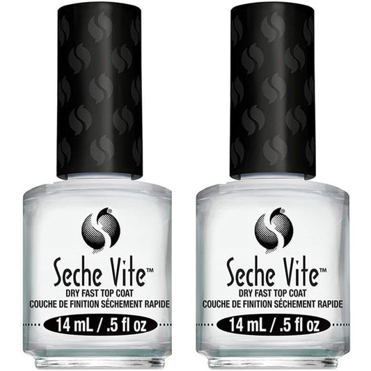 Seche Vite Dry Fast Top Coat 0.5 fluid ounce 2 pack front view