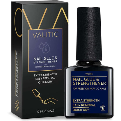 Valitic Strong Nail Glue and Strengthener front view bottle