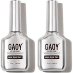 Gaoy gel nail glue and base coat set front view bottles