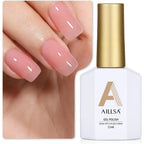 Aillsa nude pink jelly gel nail polish front view of the bottle