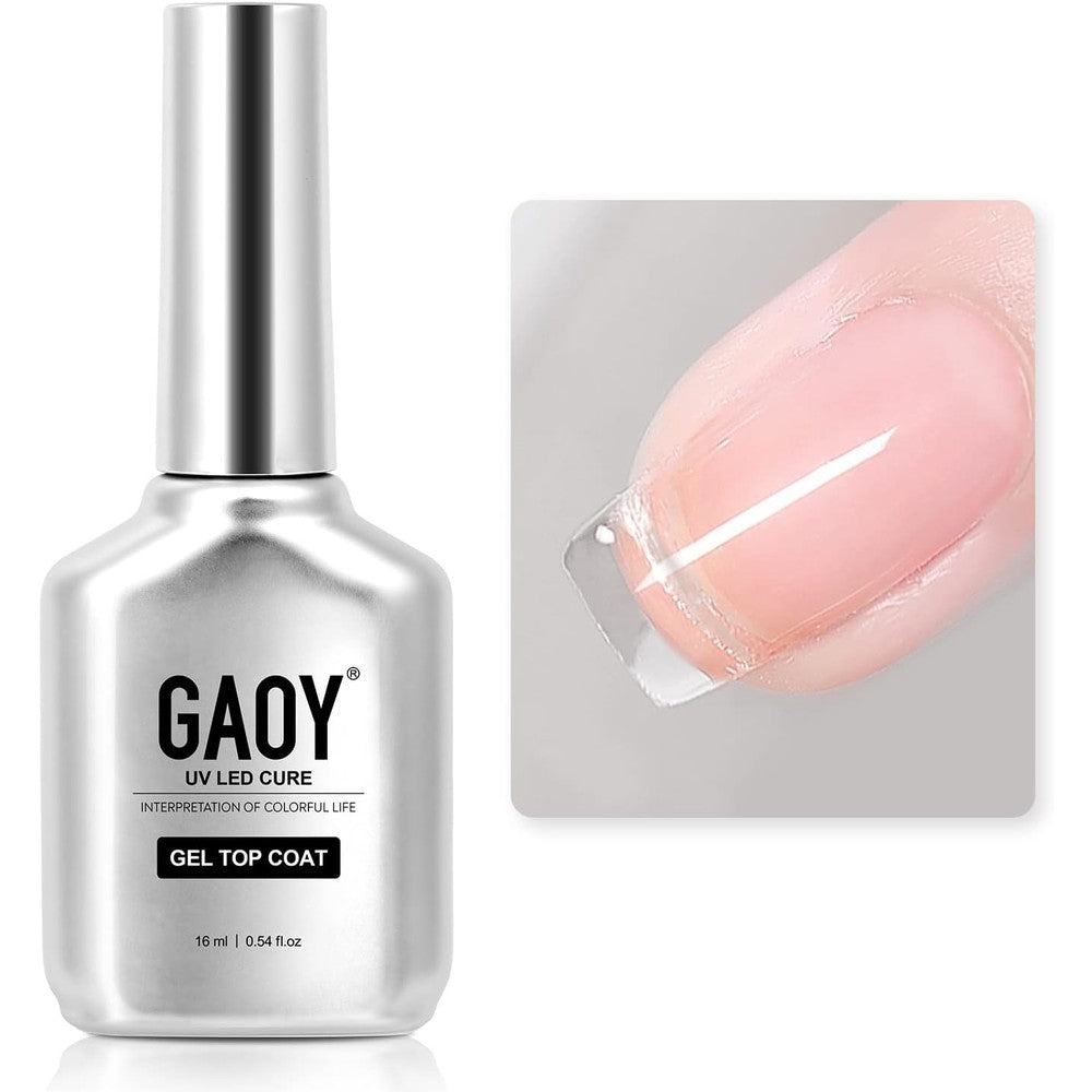 GAOY no wipe gel top coat 16ml front bottle view