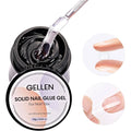 Gellen solid nail glue gel front view of the fifteen gram jar packaging.