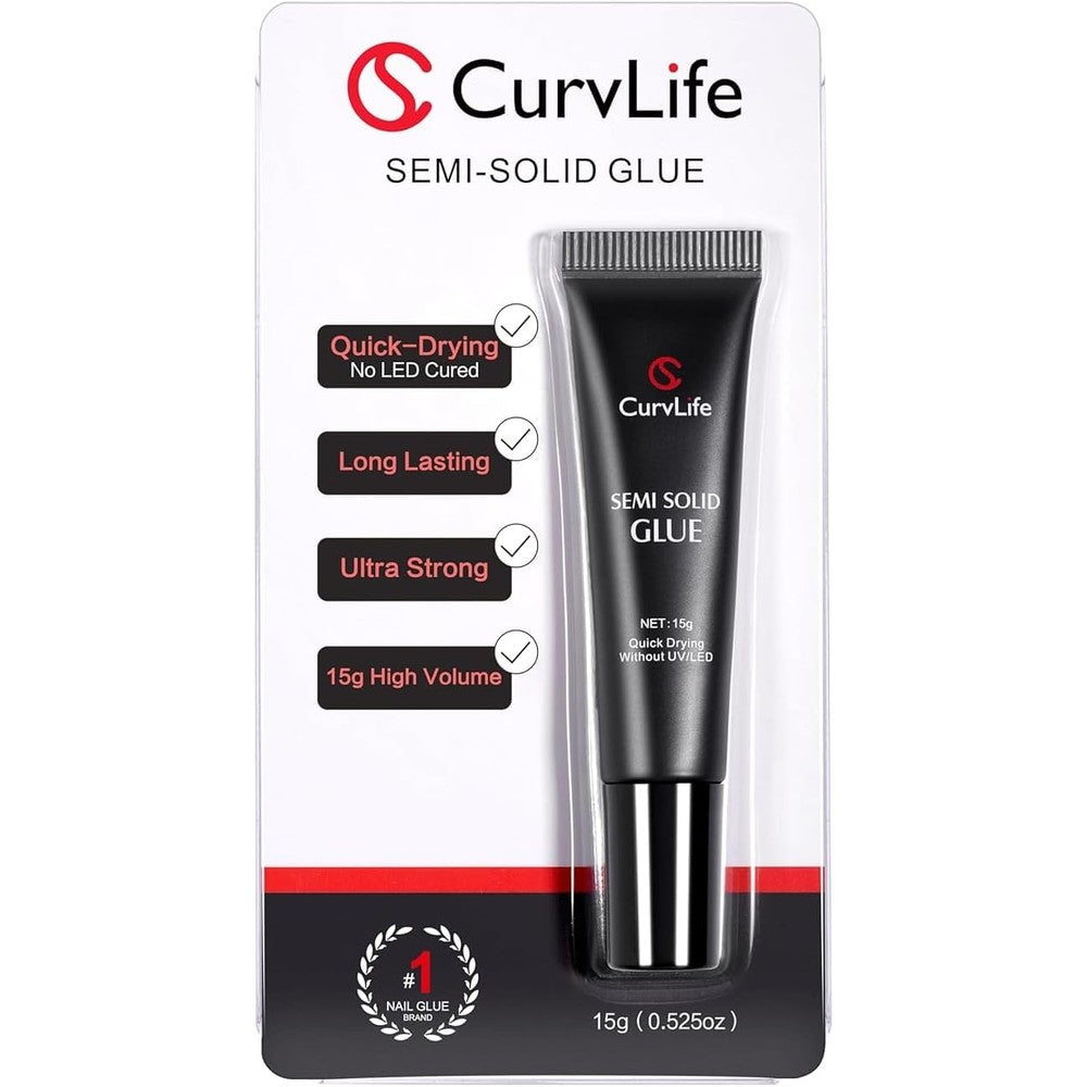 Curvlife Super Strong Nail Glue 15g front view packaging