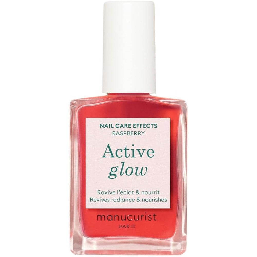 Manucurist active glow raspberry nail polish bottle for natural rosy shine