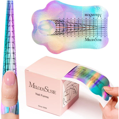 MelodySusie Nail Forms for Nail Extensions 100 pieces front view