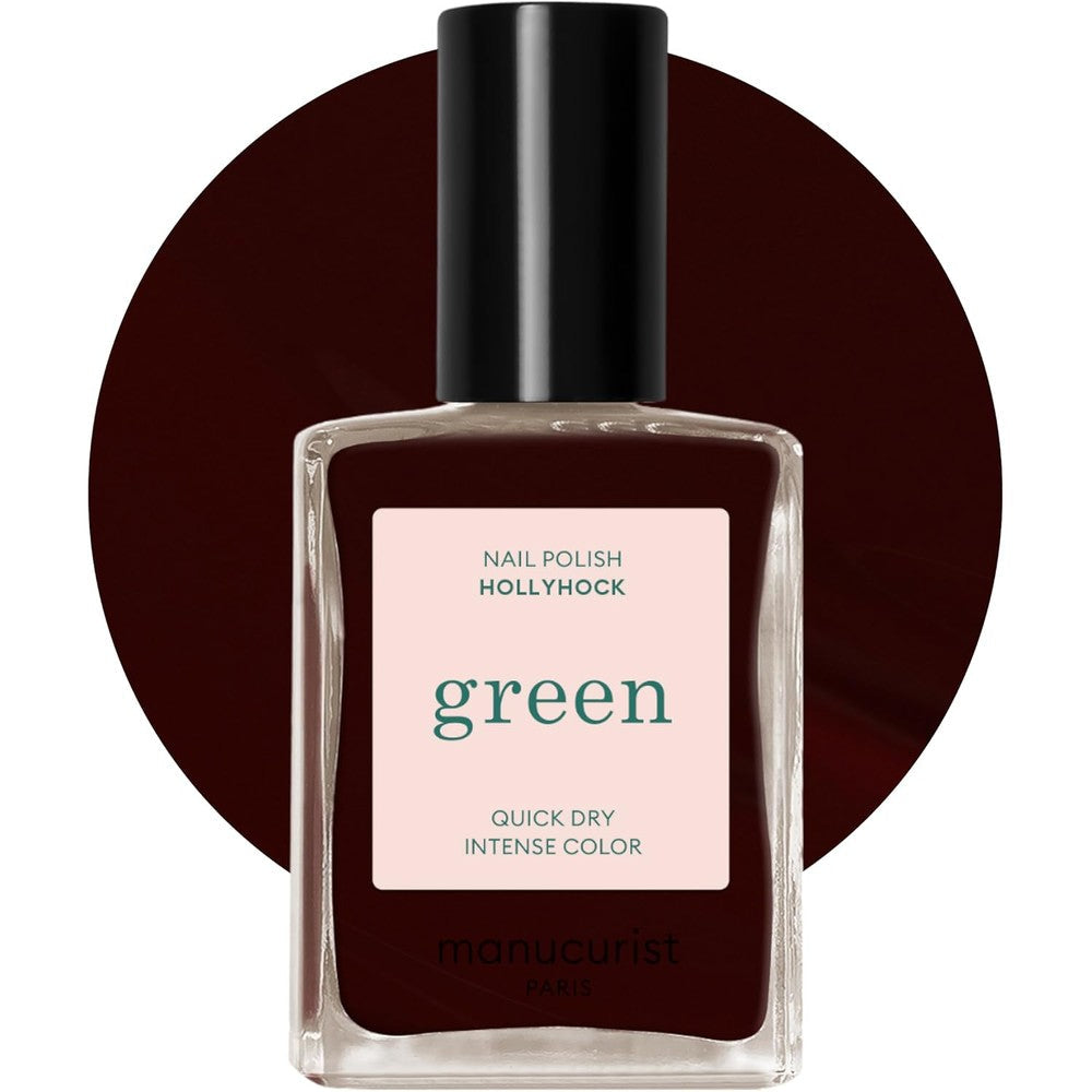 Manucurist Green Quick Dry Nail Polish Hollyhock bottle front view