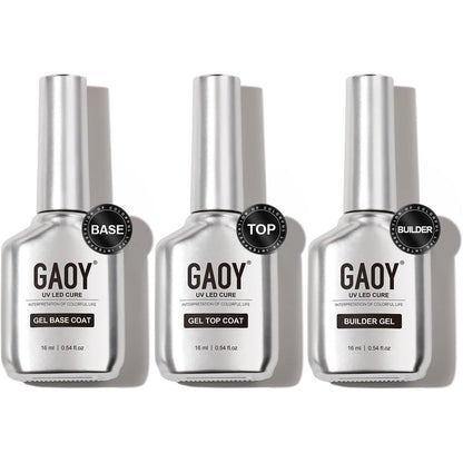 Gaoy gel top coat builder gel and base coat set front view
