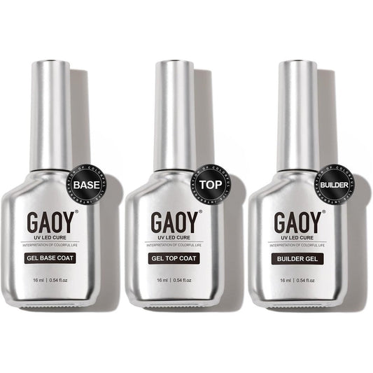 Gaoy gel top coat builder gel and base coat set front view