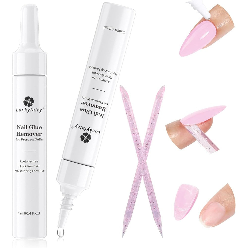 Luckyfairy nail glue remover for press on nails front view