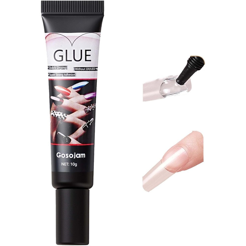 Gellen super strong nail glue bottle front view for press on nails