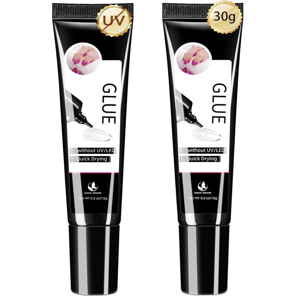 Magic Armor semi solid nail glue set of two front view