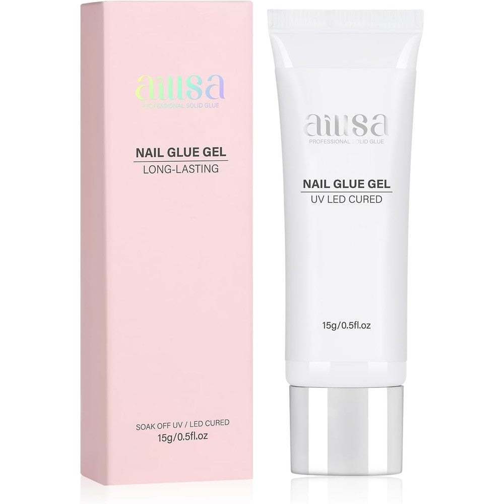 Aillsa solid gel nail glue pot front view