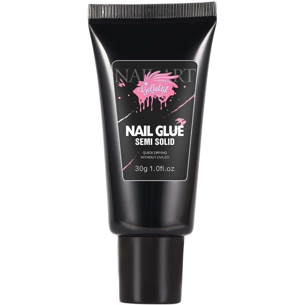 Gellaktik strong nail glue 30ml bottle front view for press on nails