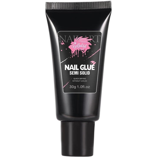 Gellaktik strong nail glue 30ml bottle front view for press on nails
