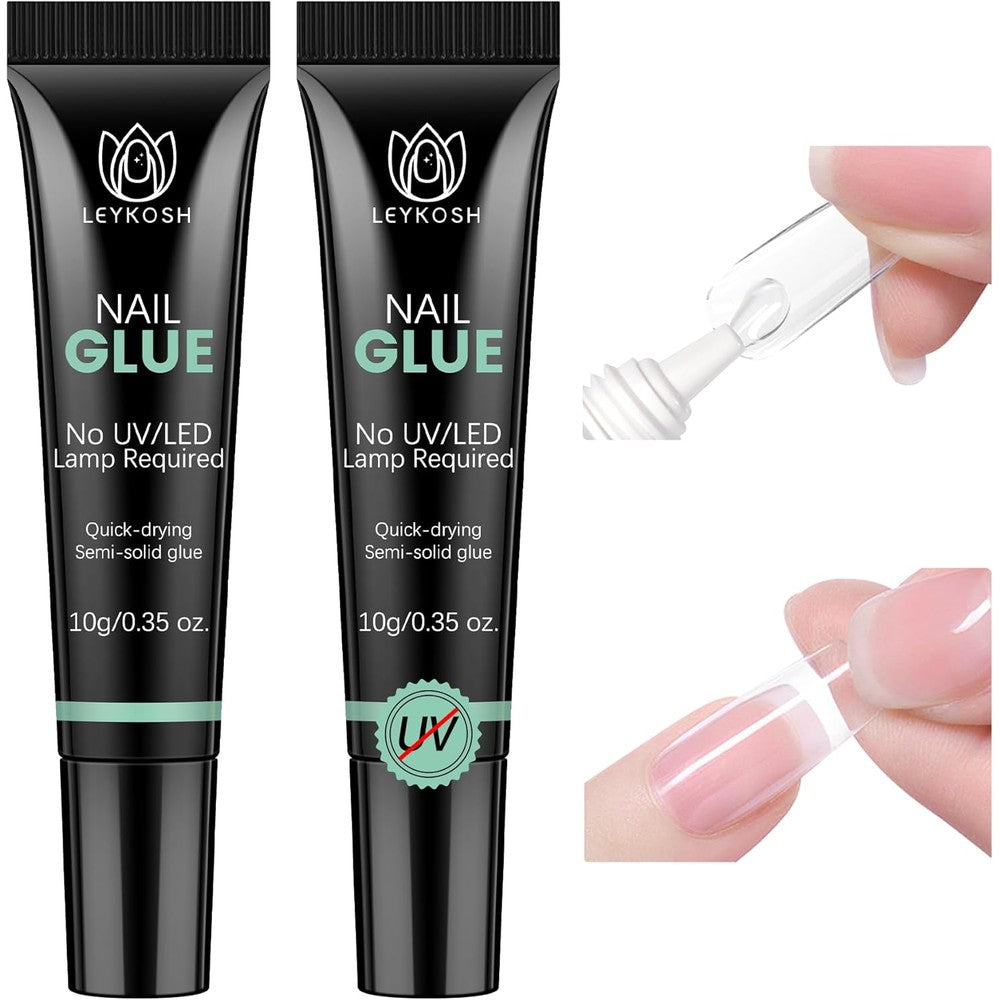 Leykosh Nail Glue for Press Ons front view packaging